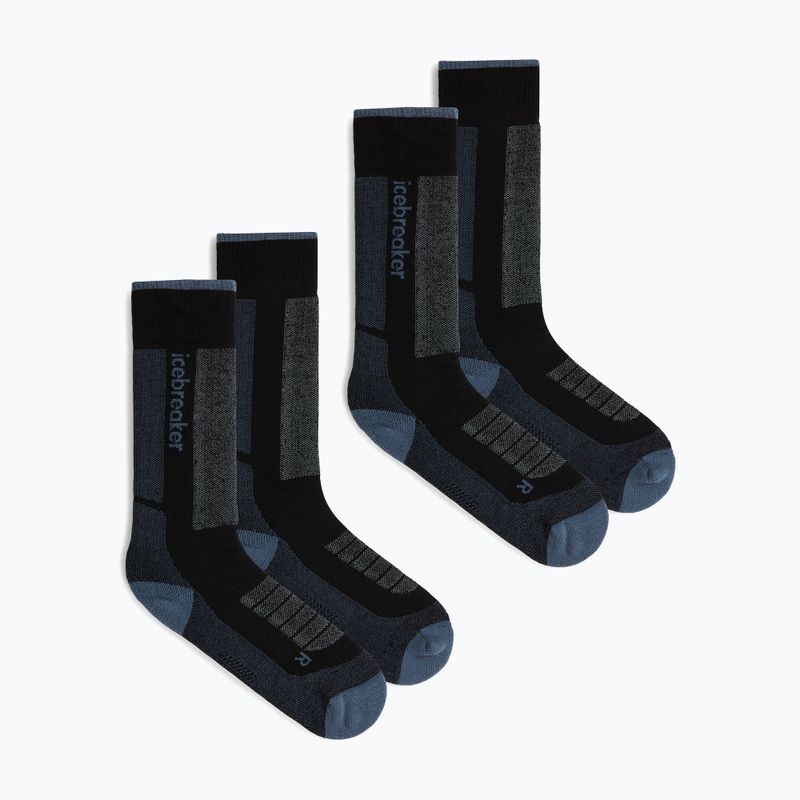 Calze da sci da donna Icebreaker Merino Ski+ Medium OTC 2 Pack black/dawn/graphite