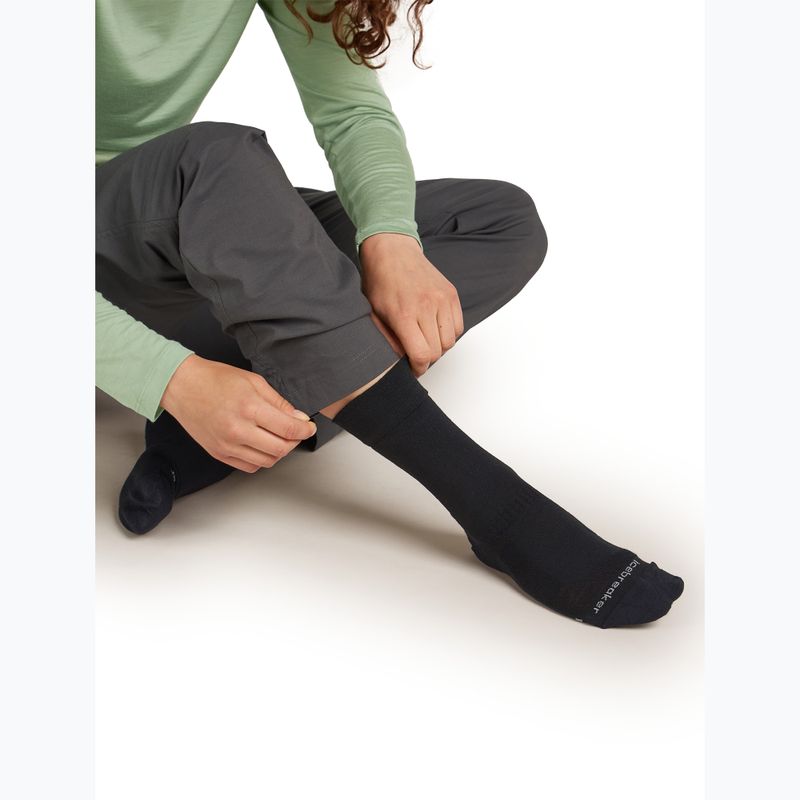 Calze da donna icebreaker Merino Hike+ Liner Crew nere 4