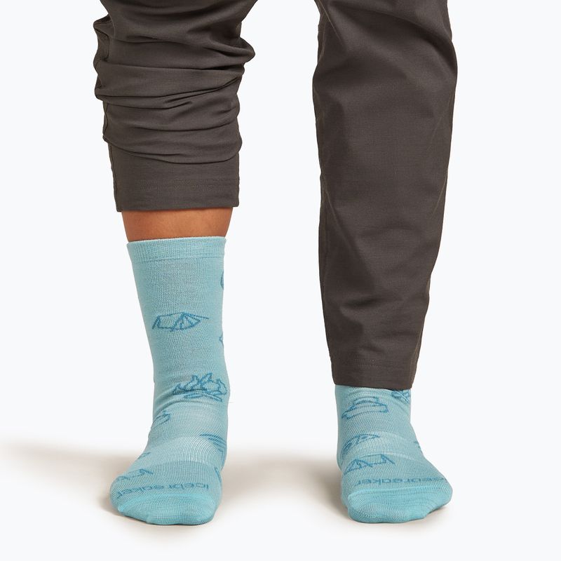 Calze Icebreaker da donna Merino Ultralight Crew Camp Ess hydro/topaz 4