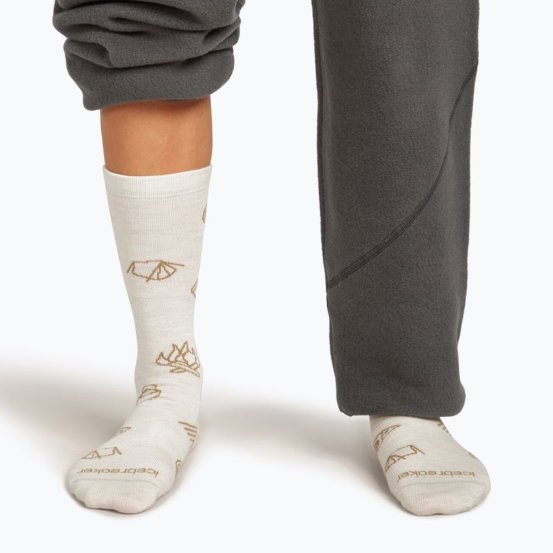 Calze Icebreaker da donna Merino Ultralight Crew Camp Ess ecru heather/sand 3