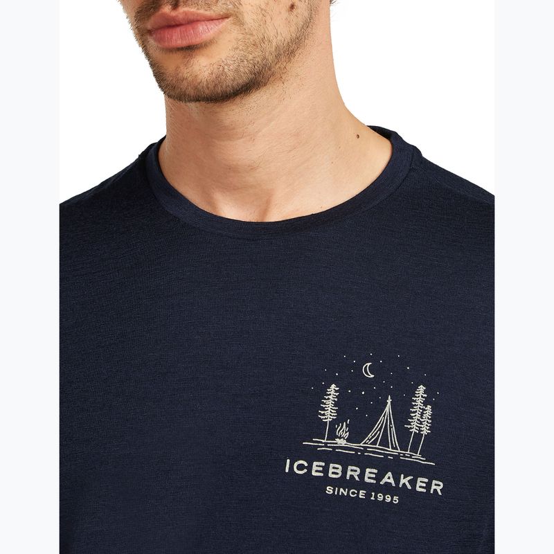 Maglietta da uomo icebreaker Merino 150 Tech Lite Peaceful Pass Tee midnight navy 5