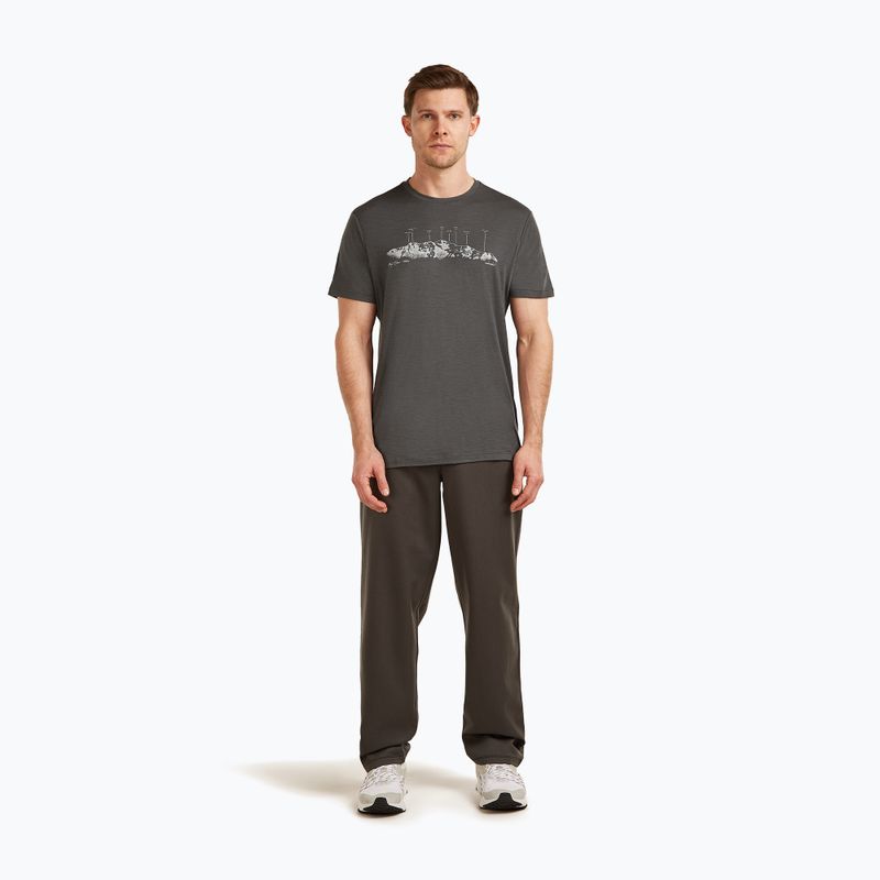 Maglietta da uomo icebreaker Merino 150 Tech Lite The Peaks obsigian 2