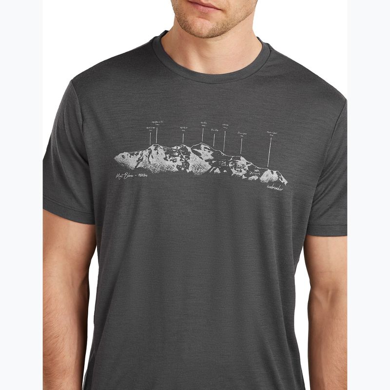 Maglietta da uomo icebreaker Merino 150 Tech Lite The Peaks obsigian 5