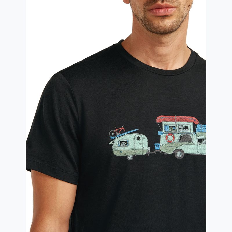 Maglietta da uomo icebreaker Merino 150 Tech Lite Transportage Tee black 5
