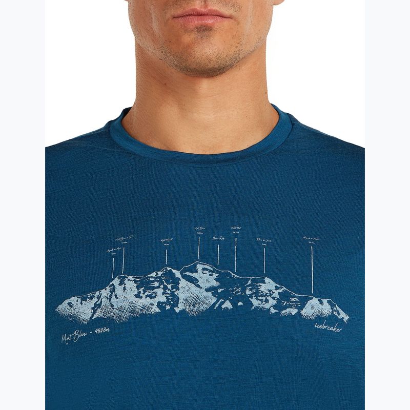 Maglietta da uomo icebreaker Merino 150 Tech Lite The Peaks atlantis 5