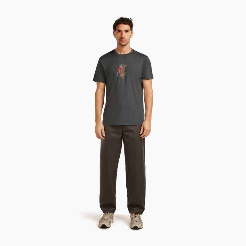 Maglietta da uomo icebreaker Merino 150 Tech Lite Bear Catch Tee obsidian 2