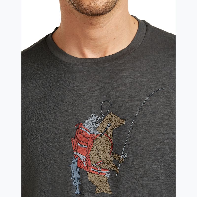 Maglietta da uomo icebreaker Merino 150 Tech Lite Bear Catch Tee obsidian 5