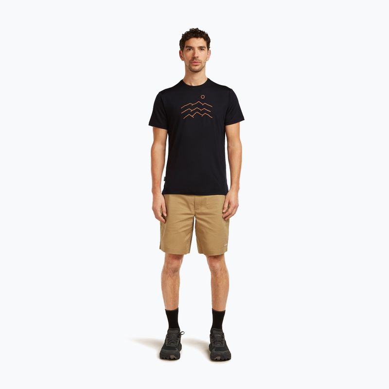 Maglietta da uomo icebreaker Merino 125 Cool-Lite Sphere Tee Across The Peaks black 2