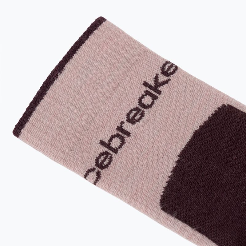 Calze da donna icebreaker Merino Hike+ Light Crew pink quartz/java 3