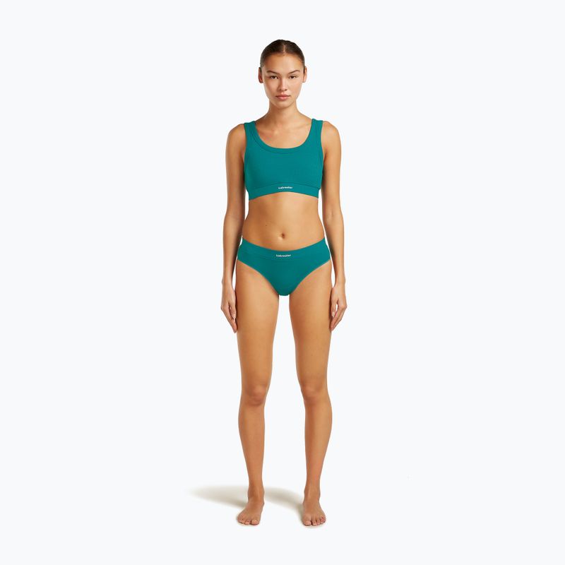 Reggiseno termico icebreaker Merino Rib Lotus tidal teal 2