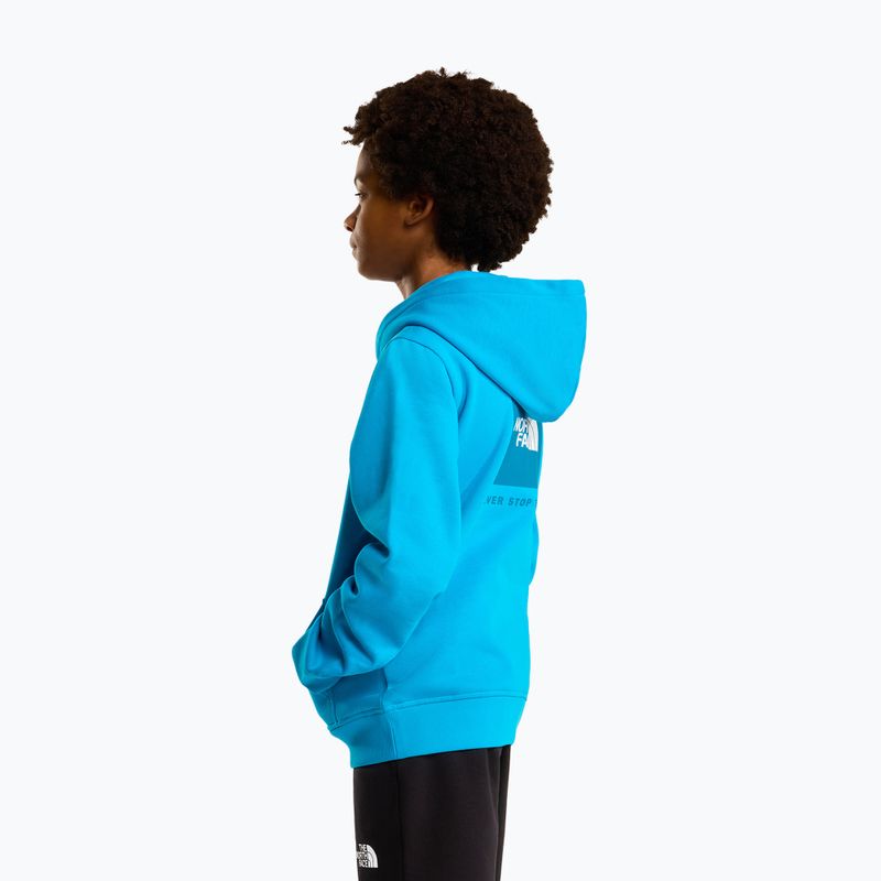 Felpa bambini The North Face Teen Box Nse Regular Hoodie meridian blue 4
