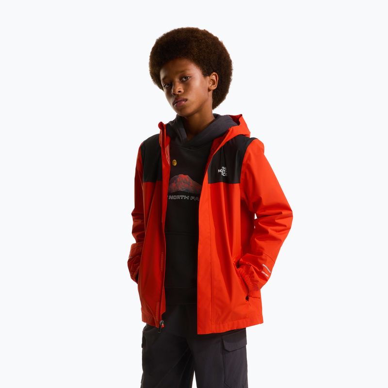 Giacca antipioggia per bambini The North Face Antora lava red 4