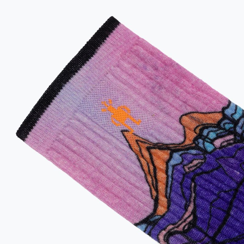 Calze da donna Smartwool Hike Mountain Sunrise Print Crew deep navy 4