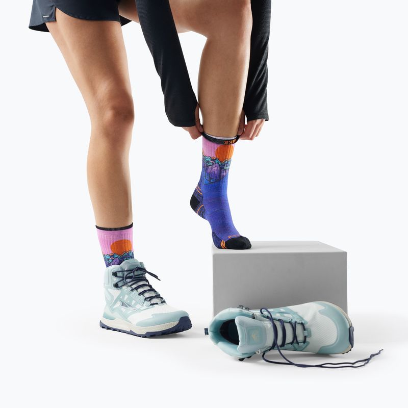 Calze da donna Smartwool Hike Mountain Sunrise Print Crew deep navy 2