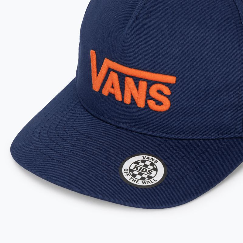 Berretto con visiera per bambini Vans Drop V Logo Snapback deep indigo 3