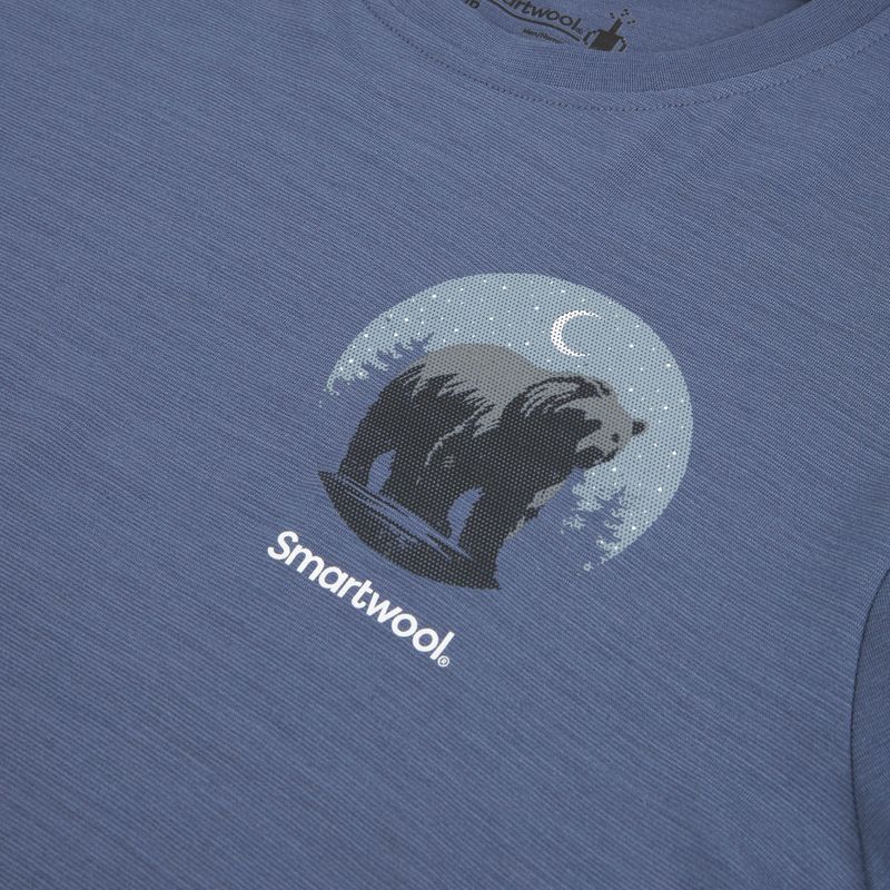 Maglietta da uomo Smartwool Lunar Bear Active SS Graphic Tee nightfall blue 3