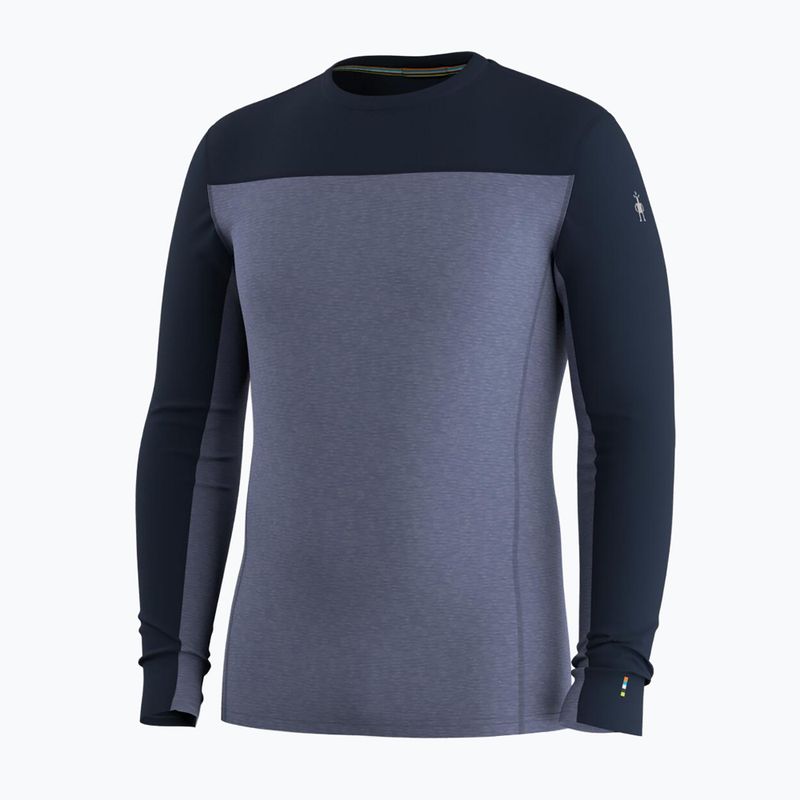 Felpa termica uomo Smartwool Classic Thermal Merino Base Layer Colorblock Crew Boxed deep navy/nightfall 3