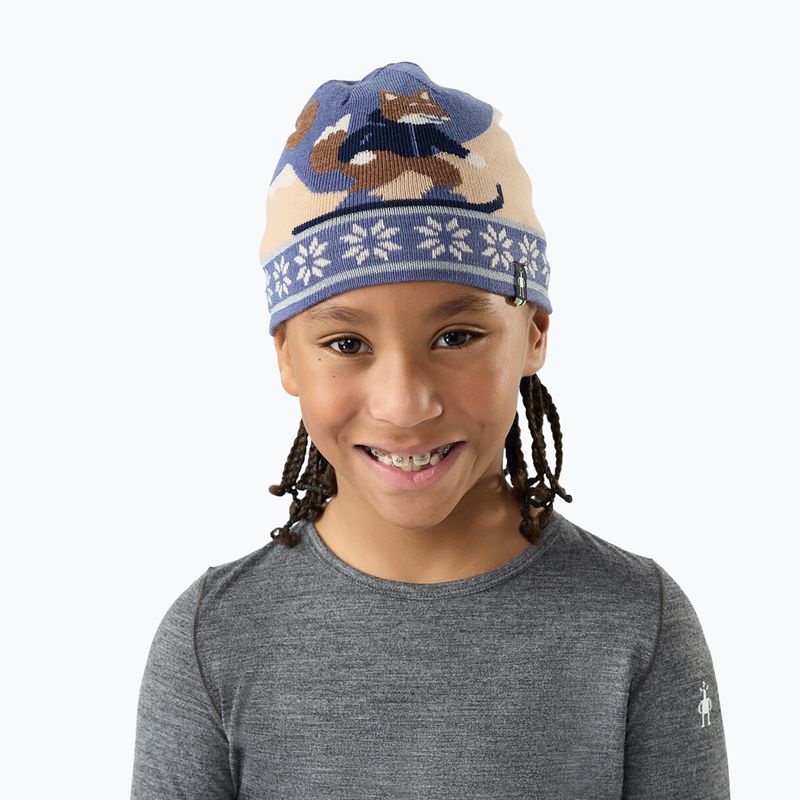 Berretto invernale da bambino Smartwool Reversible Art Beanie nightfall blue 2