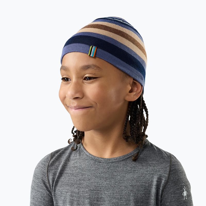 Berretto invernale da bambino Smartwool Reversible Art Beanie nightfall blue 3