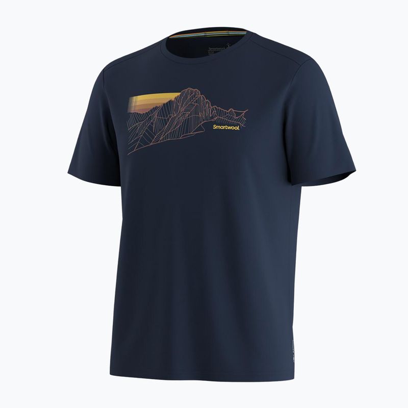 T-shirt da uomo Smartwool Alpine Trace Active Graphic Tee SS deep navy 3