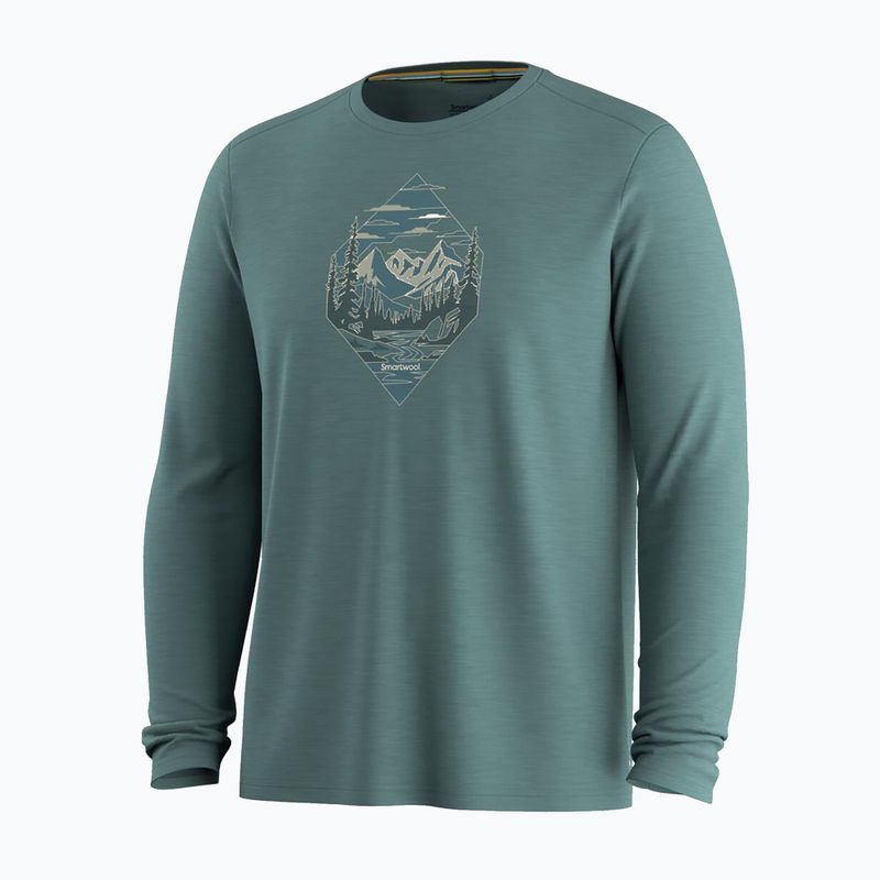 Longsleeve da uomo Smartwool Wander Valley Active Long Sleeve Graphic Tee dusty tea 3