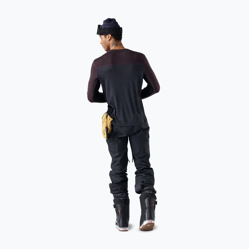 Felpa termica uomo Smartwool Classic Thermal Merino Base Layer Colorblock Crew Boxed mink/charcoal 2