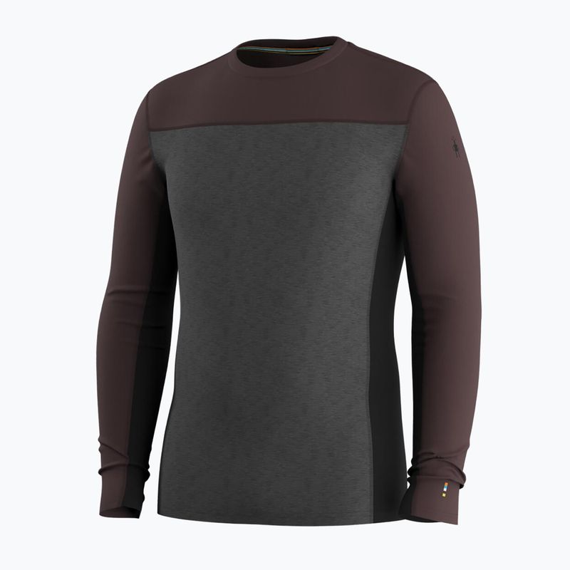 Felpa termica uomo Smartwool Classic Thermal Merino Base Layer Colorblock Crew Boxed mink/charcoal 3