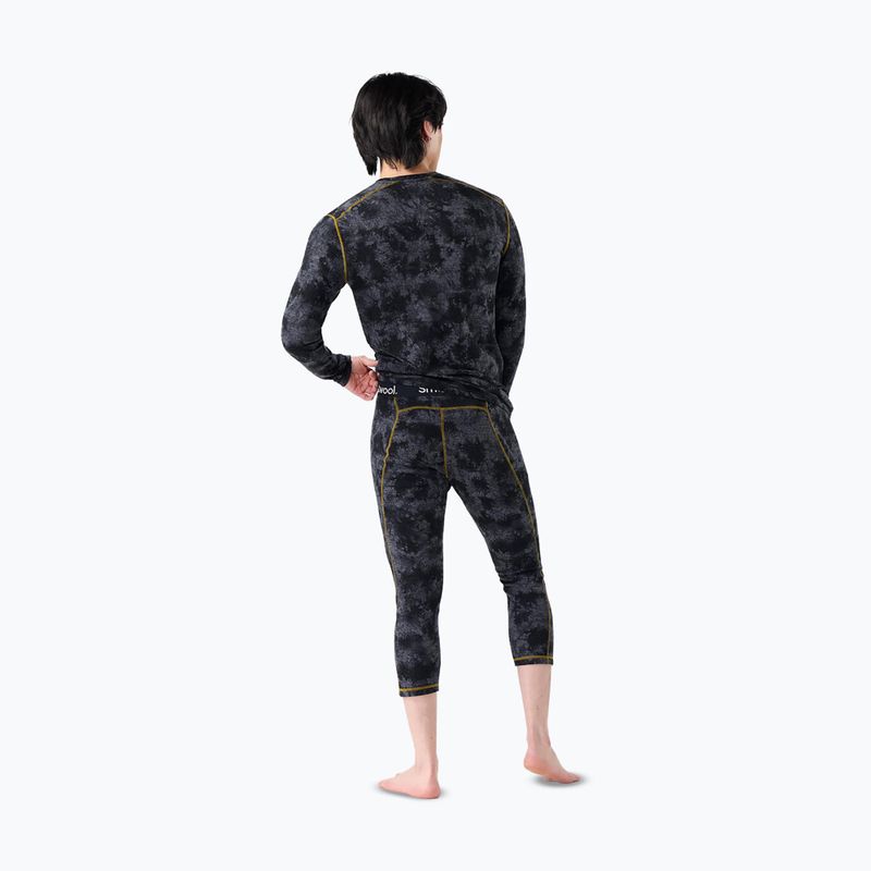 Pantaloni termici da uomo Smartwool Classic Thermal Merino Base Layer 3/4 Bottom Boxed black tie dye/hny gold 2