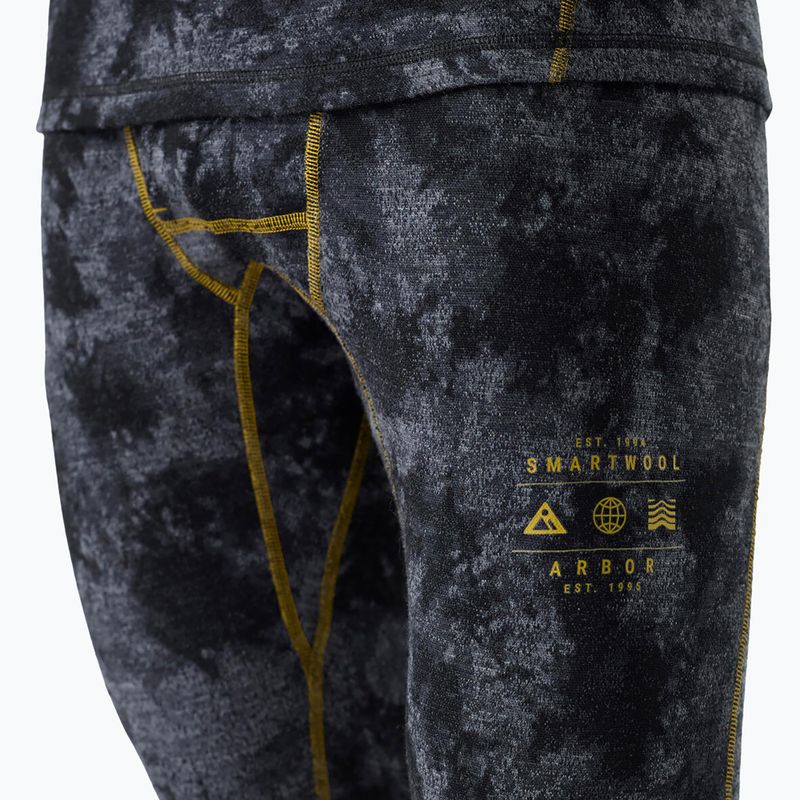 Pantaloni termici da uomo Smartwool Classic Thermal Merino Base Layer 3/4 Bottom Boxed black tie dye/hny gold 3
