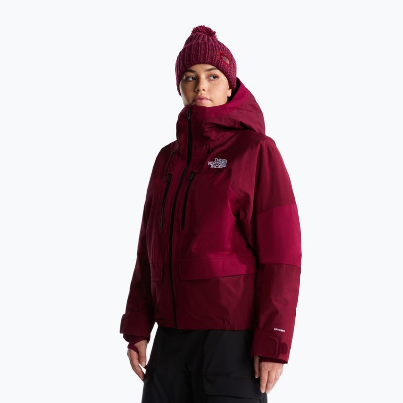 Giacca da sci da donna The North Face Powstar burgundy crush