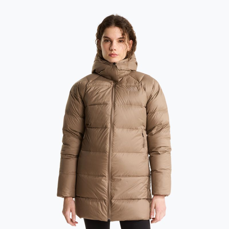 Piumino da donna The North Face Hydrenalite City Down Hooded garnet