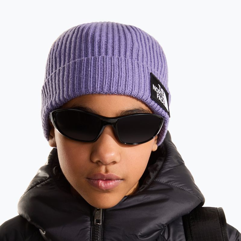 Cappello invernale The North Face Logo Box Cuffed grounded plum 3