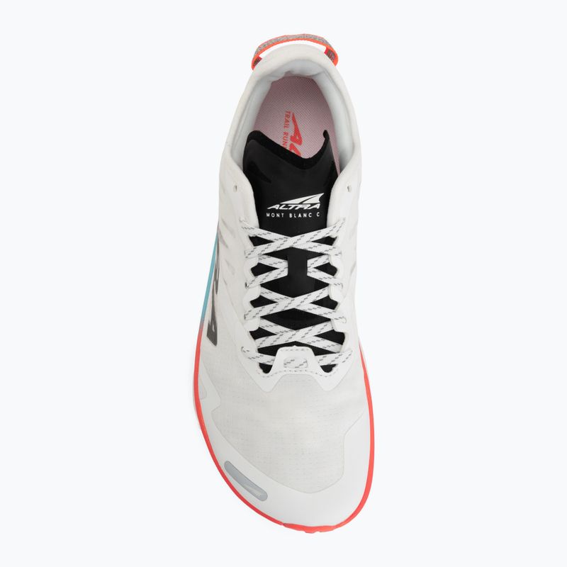 Scarpe da corsa uomo Altra Mont Blanc Carbon white/black/firey coral 5