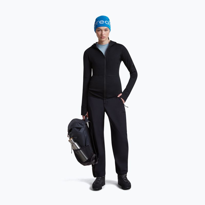 Felpa da trekking donna Icebreaker Merino 200 Realfleece Descender Half Zip Hoodie black 2
