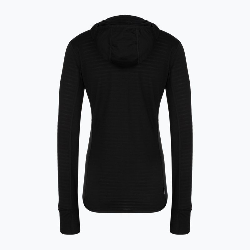Felpa da trekking donna Icebreaker Merino 300 Realfleece Descender Zip Hoodie black 2