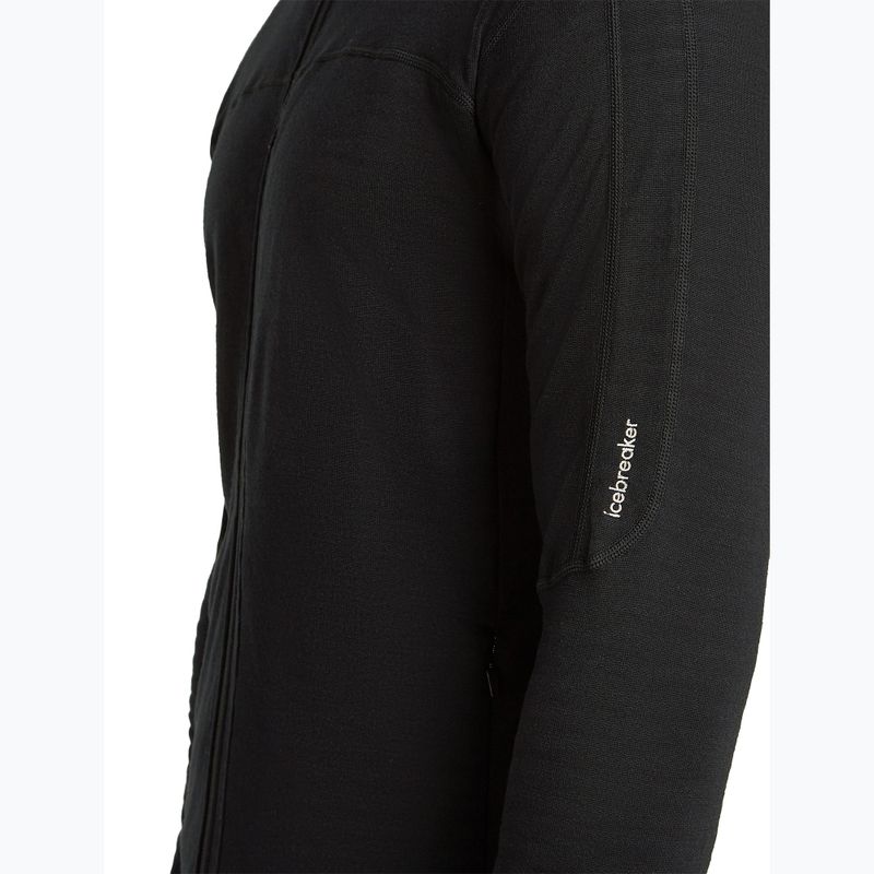 Felpa da trekking uomo Icebreaker Merino 300 Realfleece Descender Zip Hoodie black 8