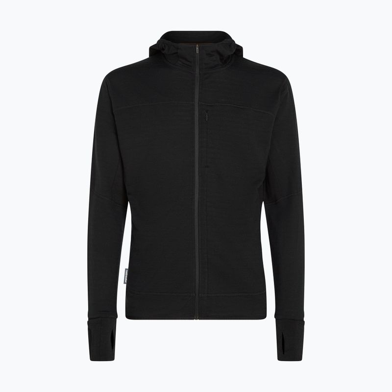 Felpa da trekking uomo Icebreaker Merino 300 Realfleece Descender Zip Hoodie black 10