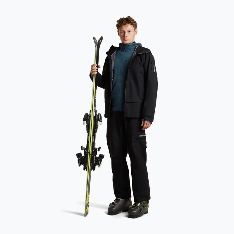 Felpa da trekking uomo Icebreaker Merino 300 Realfleece Descender Zip Hoodie abyss 2
