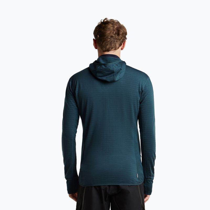 Felpa da trekking uomo Icebreaker Merino 300 Realfleece Descender Zip Hoodie abyss 3