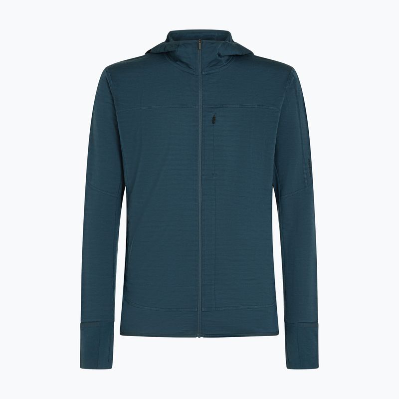 Felpa da trekking uomo Icebreaker Merino 300 Realfleece Descender Zip Hoodie abyss 10