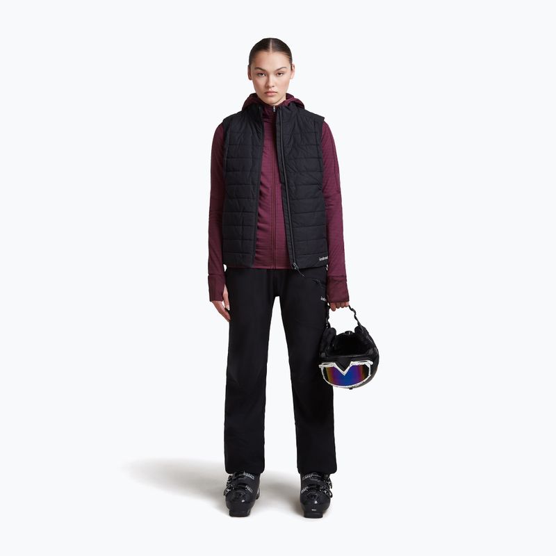 Felpa da trekking donna Icebreaker Merino 300 Realfleece Descender Zip Hoodie dark berry 6