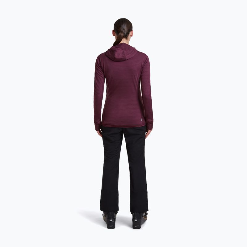 Felpa da trekking donna Icebreaker Merino 300 Realfleece Descender Zip Hoodie dark berry 8