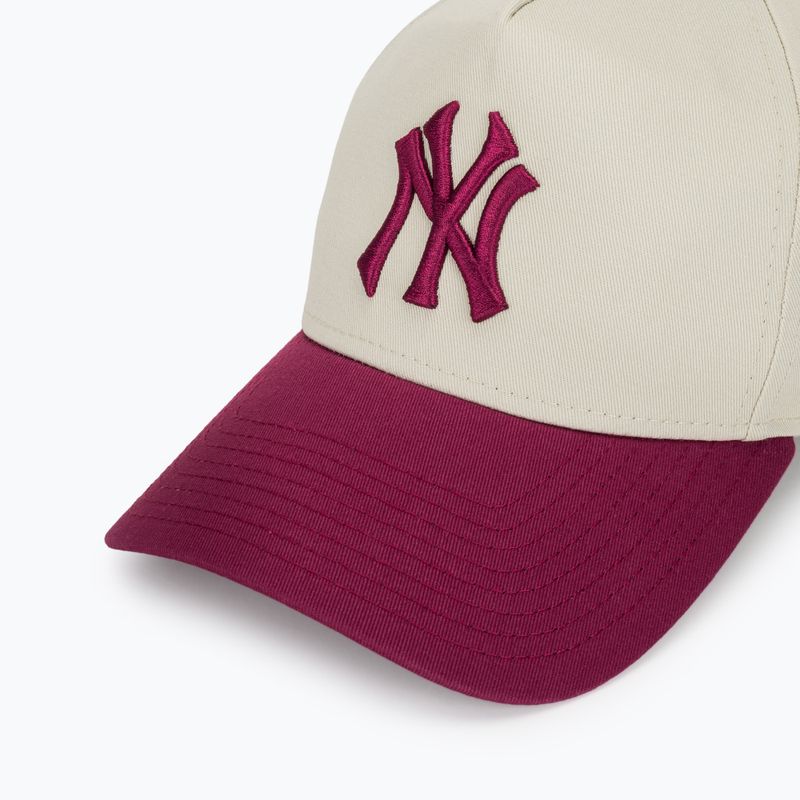 Cappello da baseball New Era WS Patch Eframe New York Yankees beige chiaro 3
