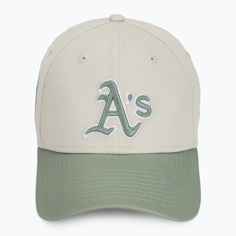 Cappello da baseball New Era WS Patch 9Forty Oakland Athletics beige chiaro 2