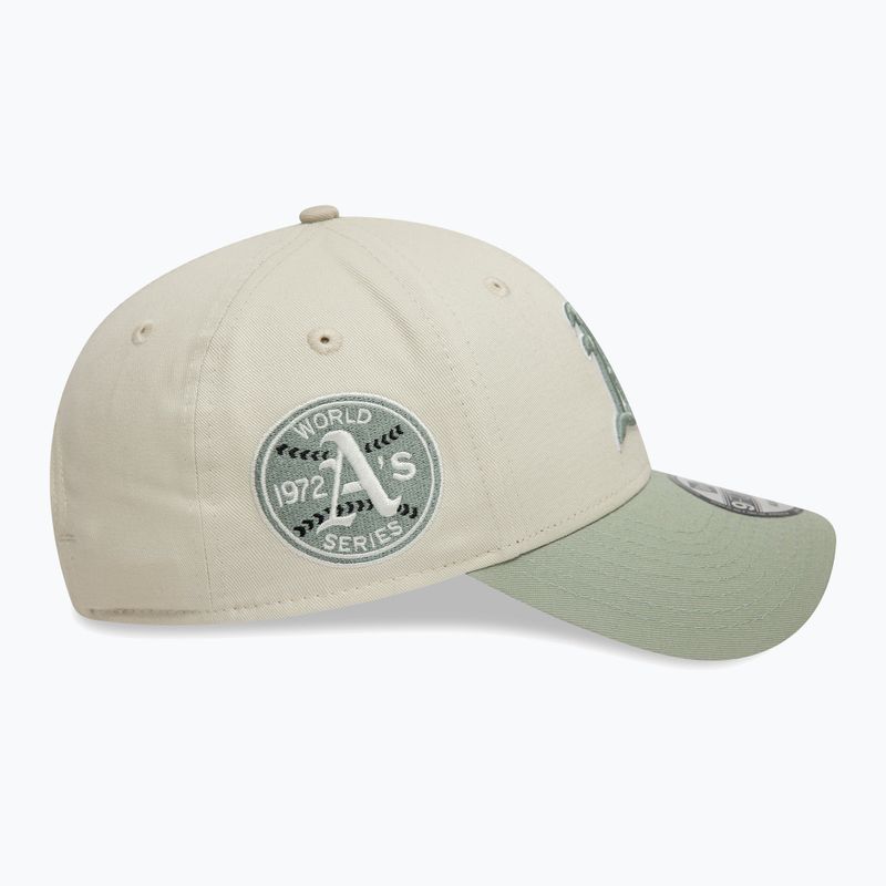 Cappello da baseball New Era WS Patch 9Forty Oakland Athletics beige chiaro 4