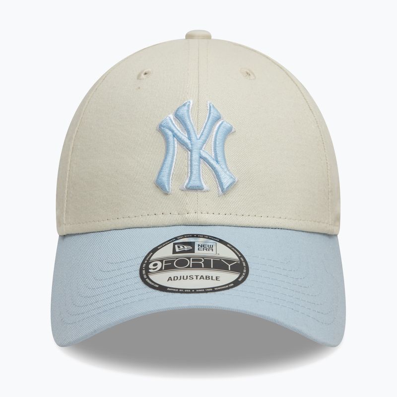 Cappello da baseball New Era WS Patch 9Forty New York Yankees beige chiaro 2