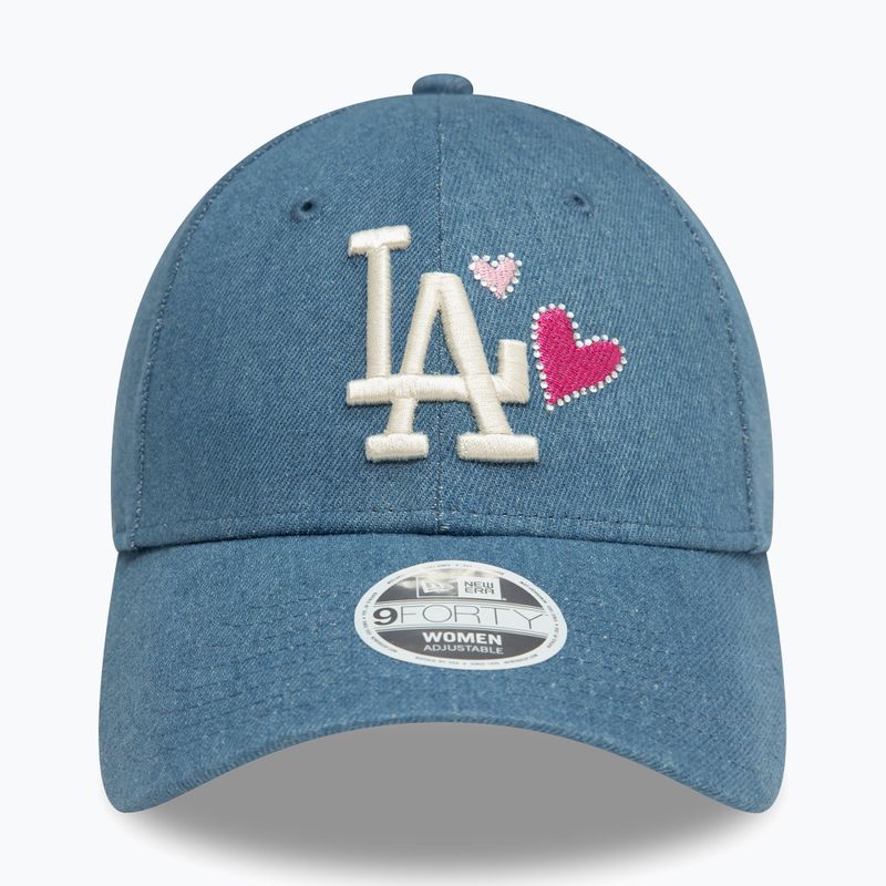 Cappello da baseball New Era Denim Icon 9Forty Los Angeles Dodgers donna navy 2