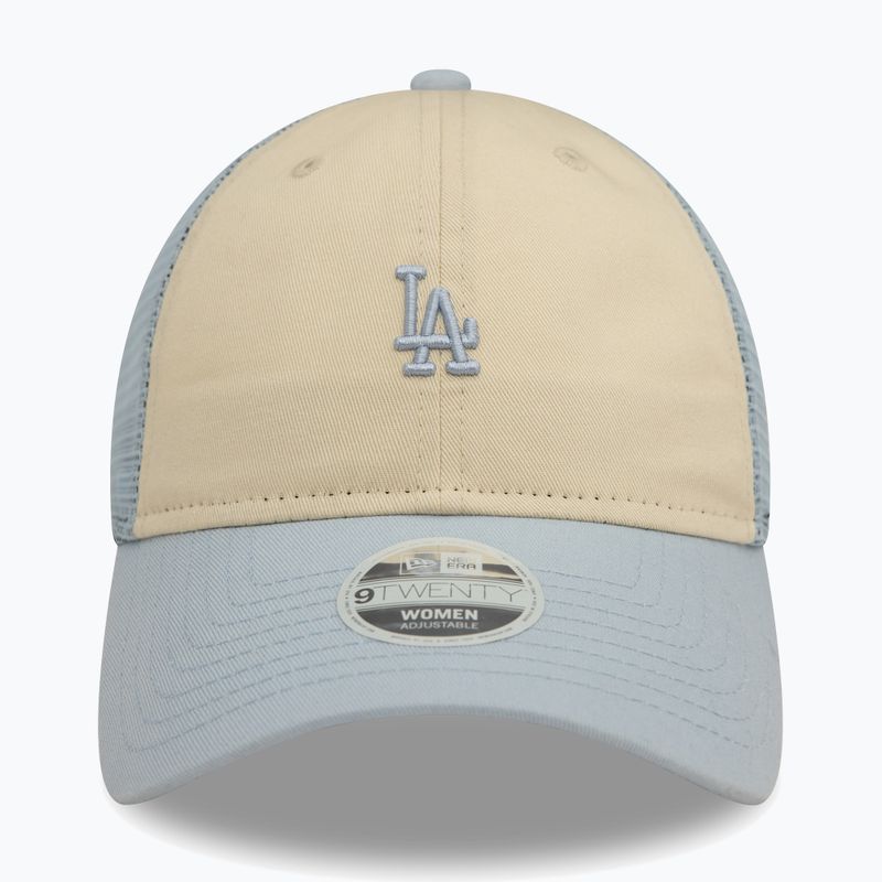 Cappello da baseball New Era 9Twenty Trucker Los Angeles Dodgers beige chiaro 3