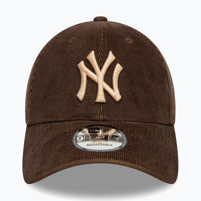 Cappello da baseball New Era Two Tone Cord 9Forty New York Yankees marrone scuro 3
