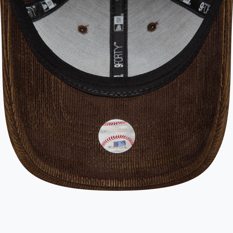 Cappello da baseball New Era Two Tone Cord 9Forty New York Yankees marrone scuro 5